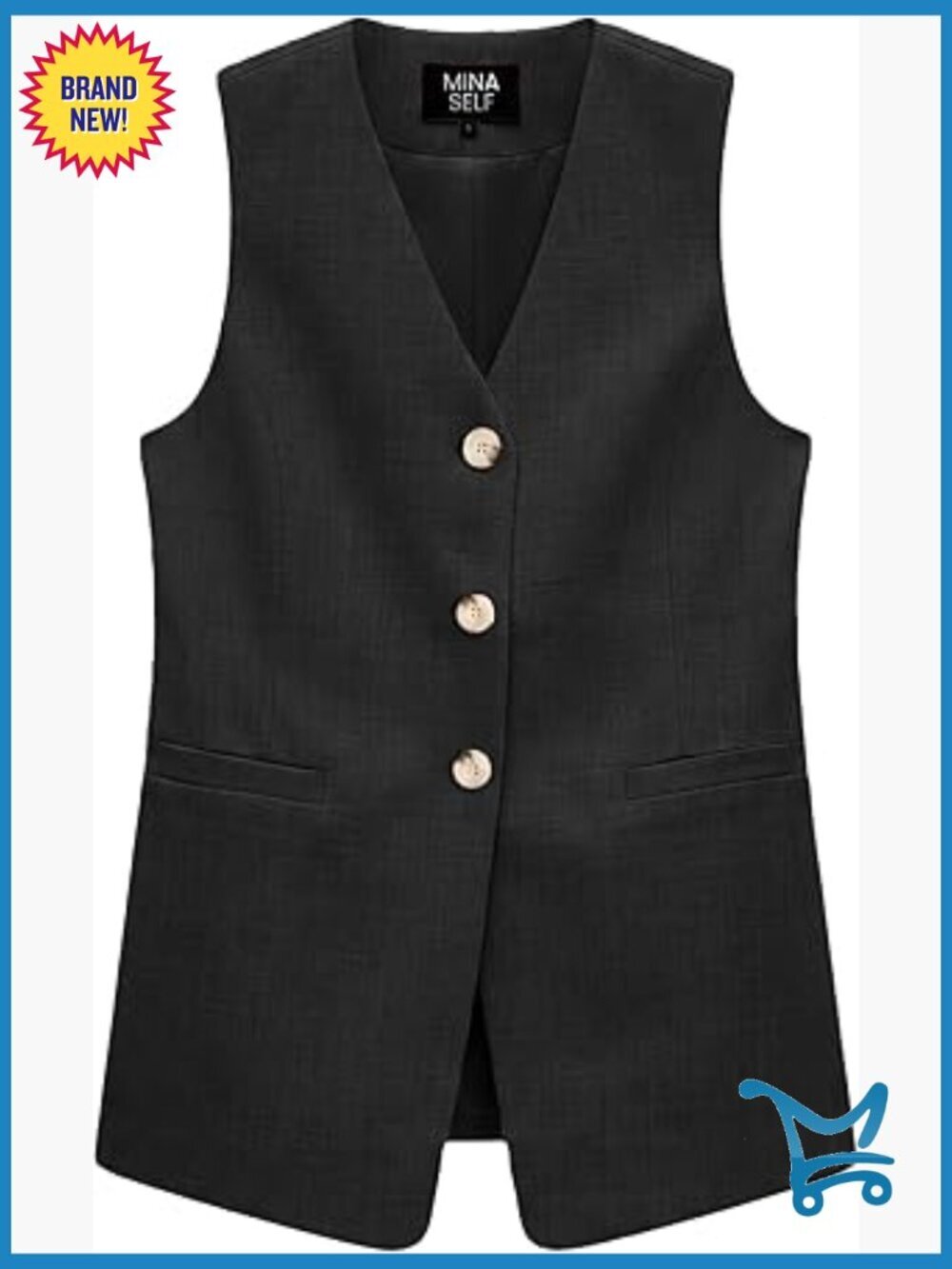 Sleeveless Linen Vest, V-Neck, Business Casual, Lightweight